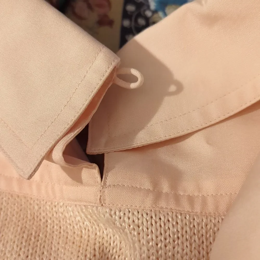Women's vintage pink knit‎ embroidered sweater
